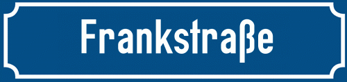 Straßenschild Frankstraße
