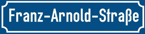 Straßenschild Franz-Arnold-Straße