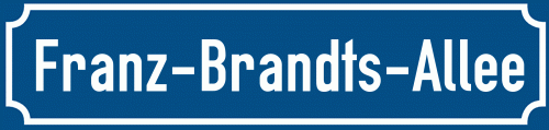 Straßenschild Franz-Brandts-Allee