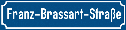 Straßenschild Franz-Brassart-Straße
