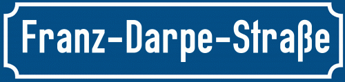 Straßenschild Franz-Darpe-Straße