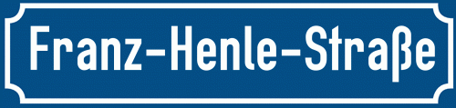 Straßenschild Franz-Henle-Straße