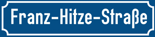 Straßenschild Franz-Hitze-Straße