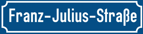 Straßenschild Franz-Julius-Straße
