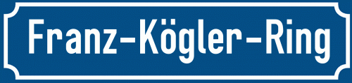 Straßenschild Franz-Kögler-Ring