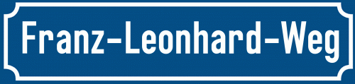 Straßenschild Franz-Leonhard-Weg