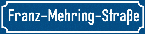 Straßenschild Franz-Mehring-Straße
