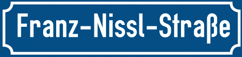 Straßenschild Franz-Nissl-Straße