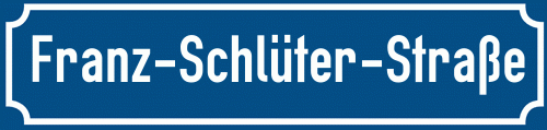 Straßenschild Franz-Schlüter-Straße
