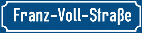 Straßenschild Franz-Voll-Straße