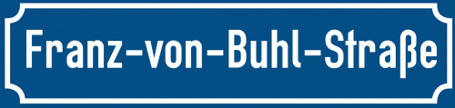 Straßenschild Franz-von-Buhl-Straße