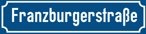 Straßenschild Franzburgerstraße