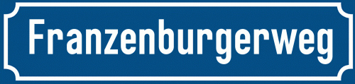 Straßenschild Franzenburgerweg