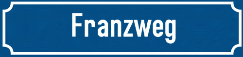 Straßenschild Franzweg