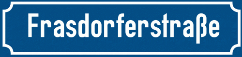 Straßenschild Frasdorferstraße zum kostenlosen Download