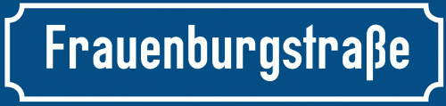 Straßenschild Frauenburgstraße