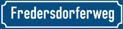 Straßenschild Fredersdorferweg