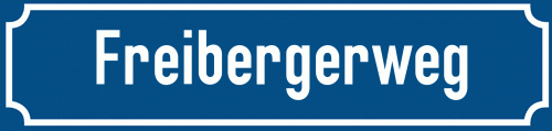 Straßenschild Freibergerweg