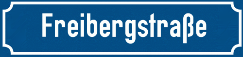 Straßenschild Freibergstraße