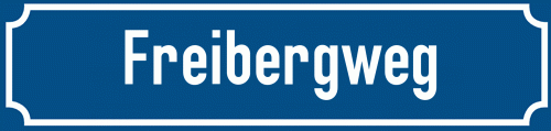 Straßenschild Freibergweg