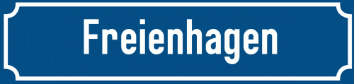Straßenschild Freienhagen