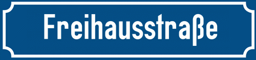 Straßenschild Freihausstraße