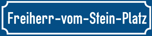 Straßenschild Freiherr-vom-Stein-Platz