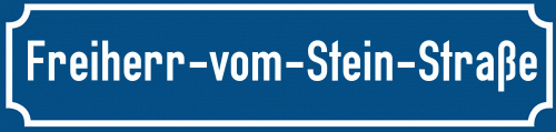 Straßenschild Freiherr-vom-Stein-Straße zum kostenlosen Download