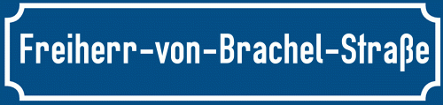 Straßenschild Freiherr-von-Brachel-Straße