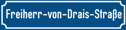 Straßenschild Freiherr-von-Drais-Straße
