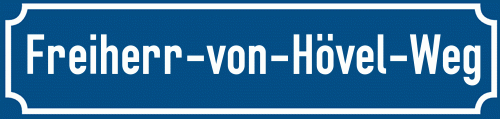 Straßenschild Freiherr-von-Hövel-Weg
