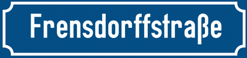 Straßenschild Frensdorffstraße