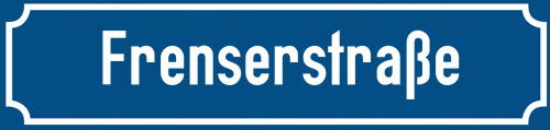 Straßenschild Frenserstraße