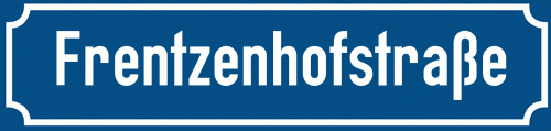 Straßenschild Frentzenhofstraße