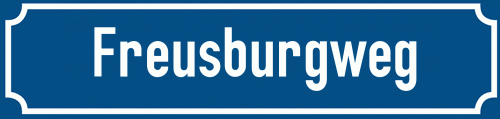Straßenschild Freusburgweg