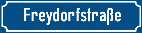 Straßenschild Freydorfstraße