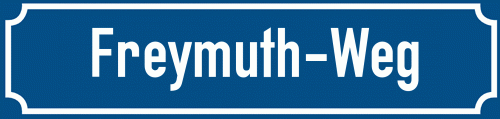 Straßenschild Freymuth-Weg