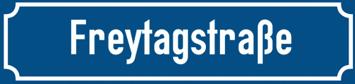 Straßenschild Freytagstraße