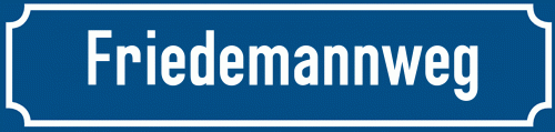 Straßenschild Friedemannweg