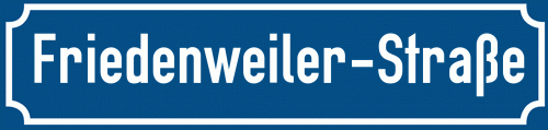 Straßenschild Friedenweiler-Straße