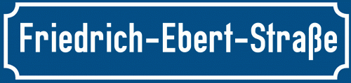 Straßenschild Friedrich-Ebert-Straße zum kostenlosen Download