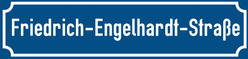 Straßenschild Friedrich-Engelhardt-Straße