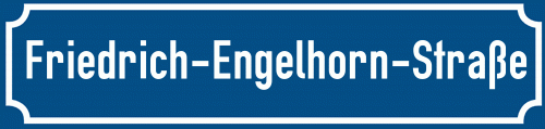 Straßenschild Friedrich-Engelhorn-Straße