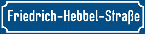 Straßenschild Friedrich-Hebbel-Straße