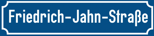 Straßenschild Friedrich-Jahn-Straße