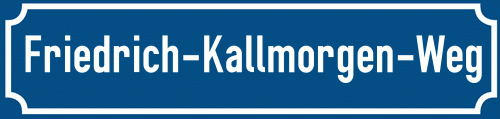 Straßenschild Friedrich-Kallmorgen-Weg