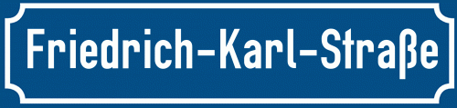 Straßenschild Friedrich-Karl-Straße