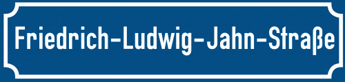 Straßenschild Friedrich-Ludwig-Jahn-Straße