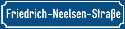 Straßenschild Friedrich-Neelsen-Straße