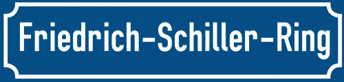 Straßenschild Friedrich-Schiller-Ring